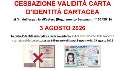 Cessazione validità Carta d'Identità cartacea
