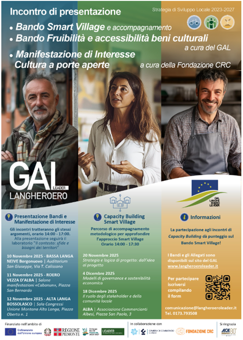 Bando n. 1/2025 SRG07 Smart Village
